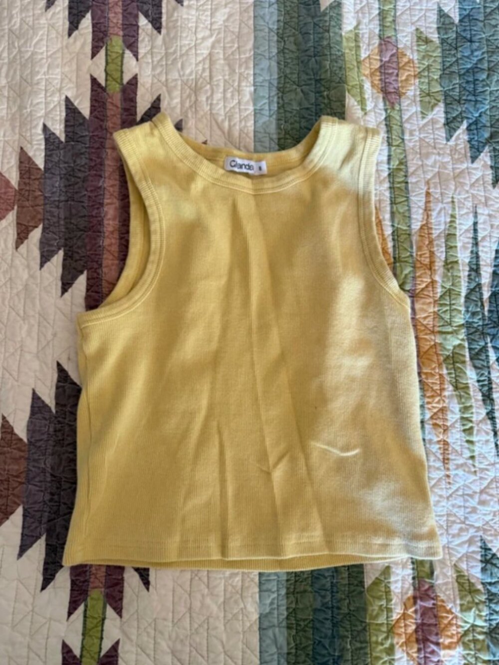 Ghanda Tank Top- Butter yellow